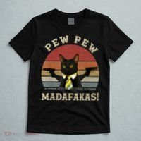 Cat Vintage PewPewPew Madafakas Cat Crazy Pew Vintage T-Shirt thumb 5