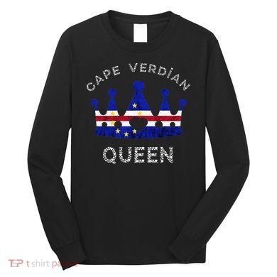 Cape Verde Queen Cape Verdean Pride Cape Verdean Crown Long Sleeve Shirt