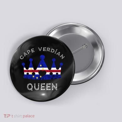 Cape Verde Queen Cape Verdean Pride Cape Verdean Crown Button
