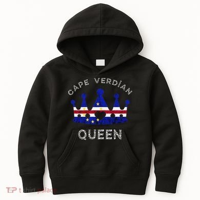 Cape Verde Queen Cape Verdean Pride Cape Verdean Crown Kids Hoodie