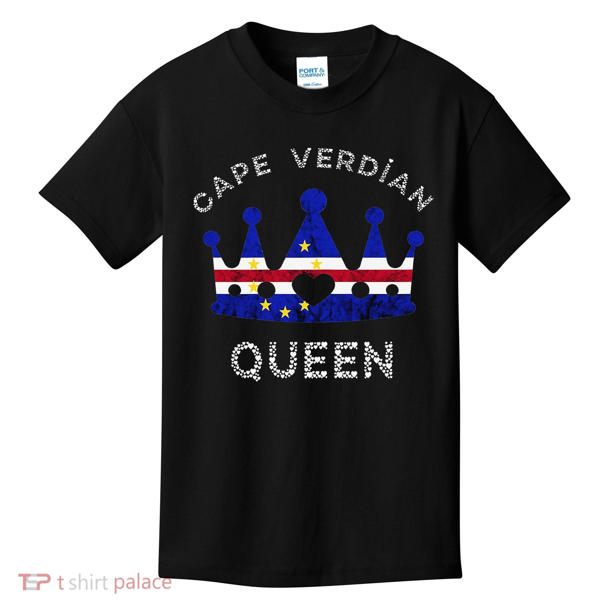 Cape Verde Queen Cape Verdean Pride Cape Verdean Crown Kids T-Shirt