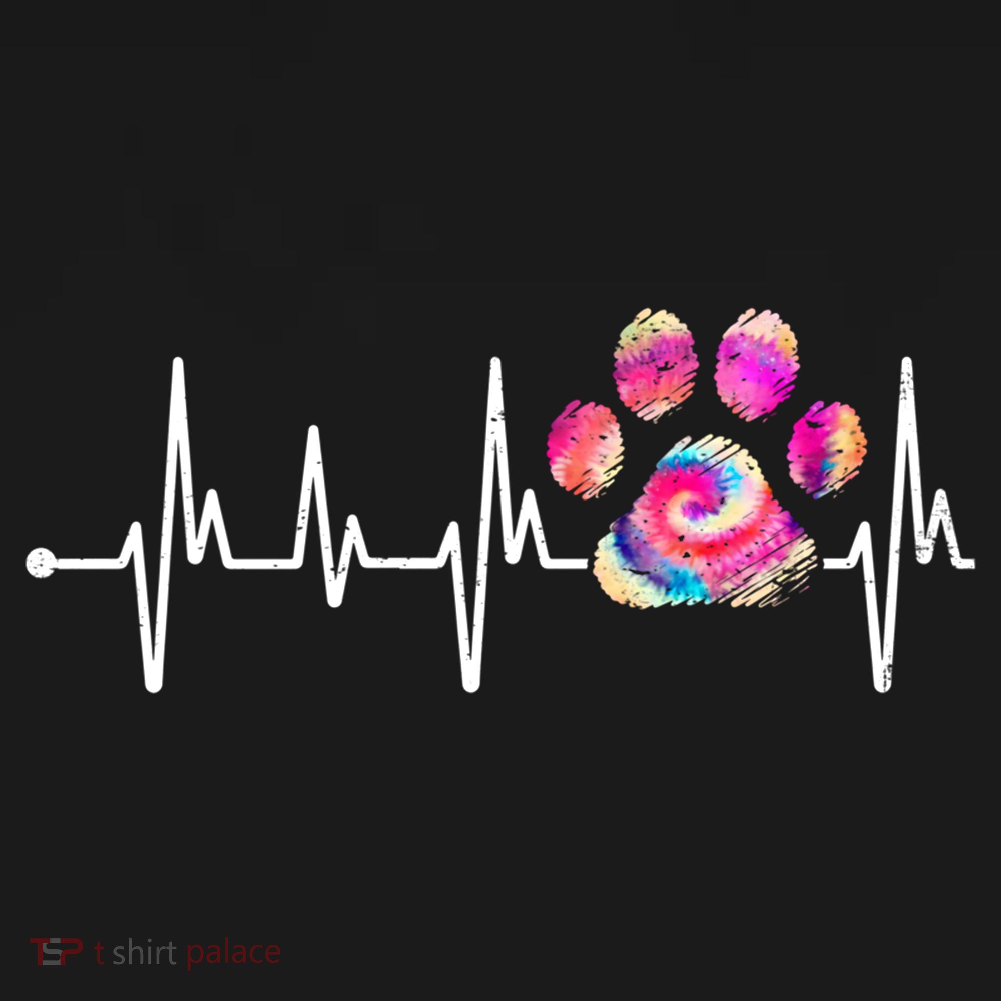 Cute Veterinarian Rainbow Paw Print Heartbeat Vet Tech Gift Doggie Tank