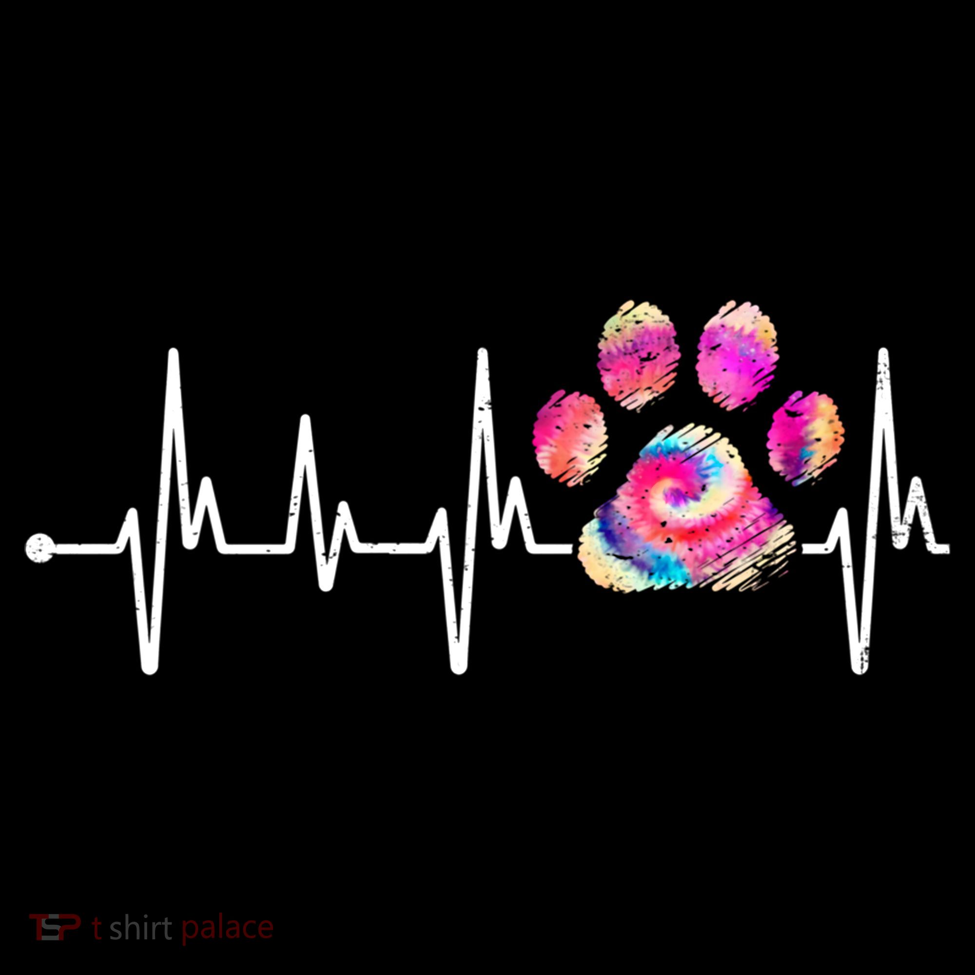 Cute Veterinarian Rainbow Paw Print Heartbeat Vet Tech Gift Coffee Mug