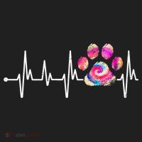 Cute Veterinarian Rainbow Paw Print Heartbeat Vet Tech Gift Beanie thumb 2