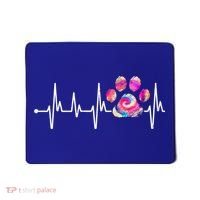 Cute Veterinarian Rainbow Paw Print Heartbeat Vet Tech Gift Mousepad thumb 0