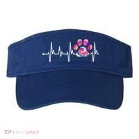 Cute Veterinarian Rainbow Paw Print Heartbeat Vet Tech Gift Visor thumb 0