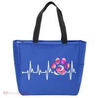 Cute Veterinarian Rainbow Paw Print Heartbeat Vet Tech Gift Tote Bag thumb 0