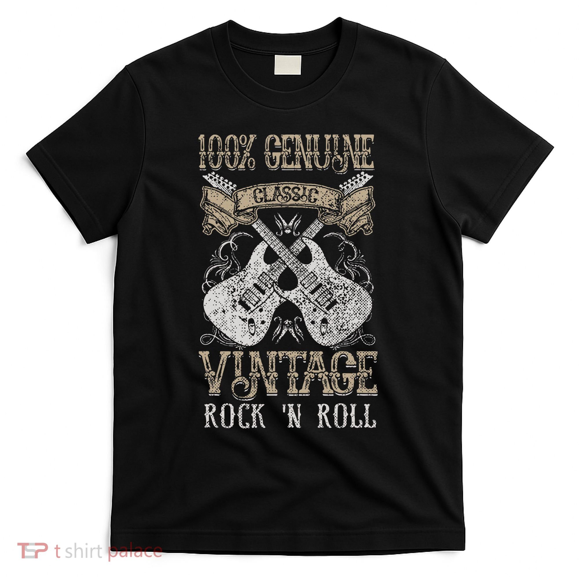 Classic Vintage Rock 'n Roll Music Guitars Gift T-Shirt