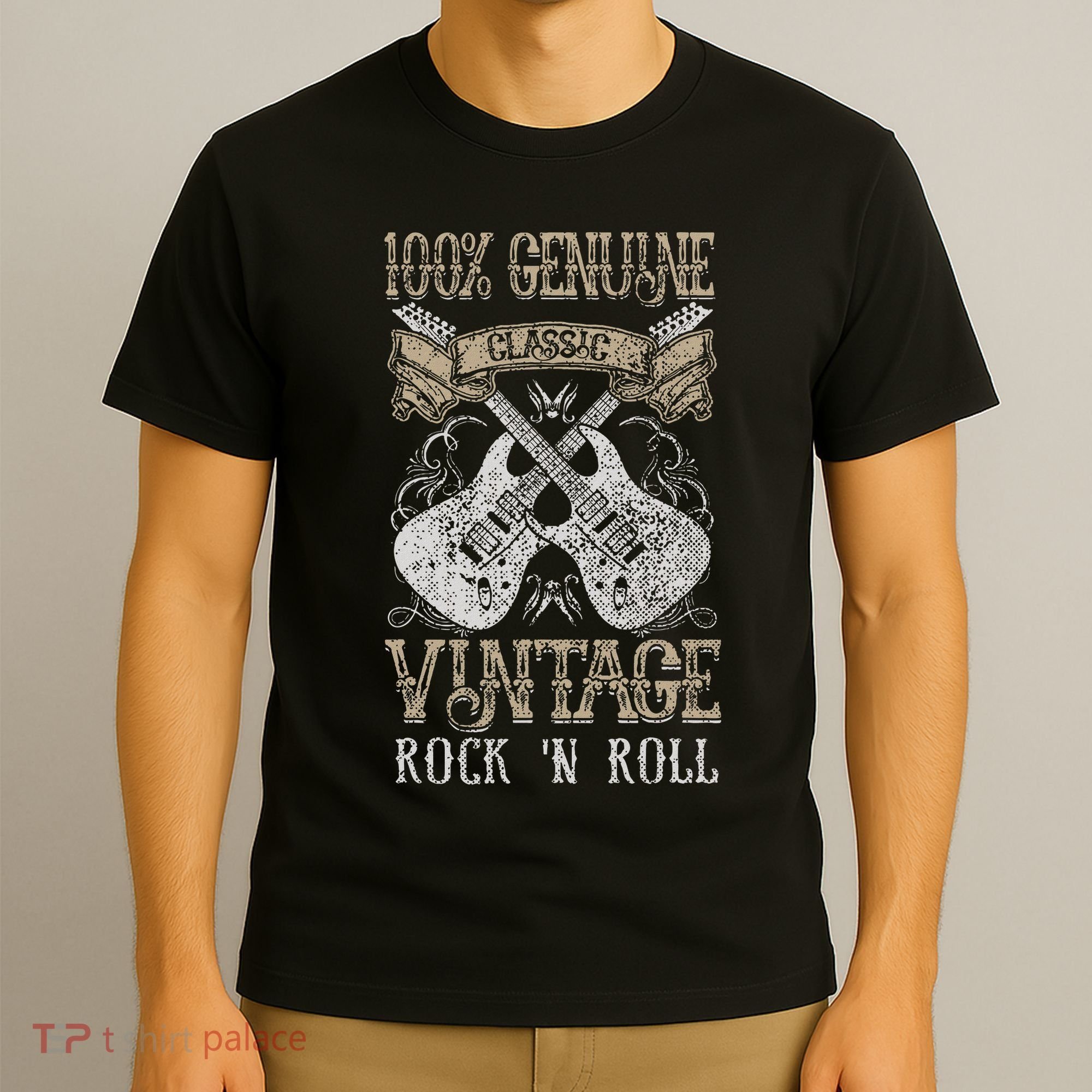 Classic Vintage Rock 'n Roll Music Guitars Gift T-Shirt