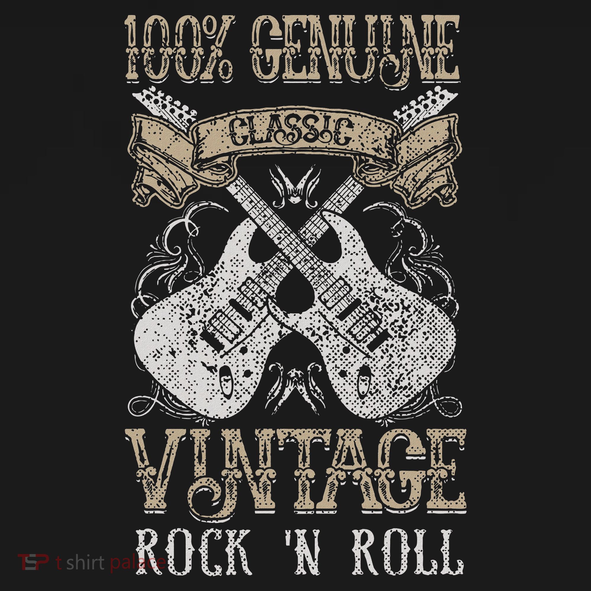 Classic Vintage Rock 'n Roll Music Guitars Gift T-Shirt
