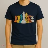 Chess Vintage Retro Chess Player T-Shirt thumb 3