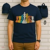 Chess Vintage Retro Chess Player T-Shirt thumb 6