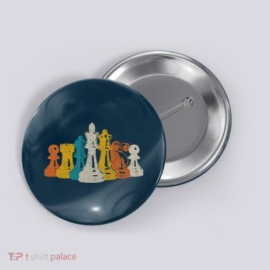 Chess Vintage Retro Chess Player Button