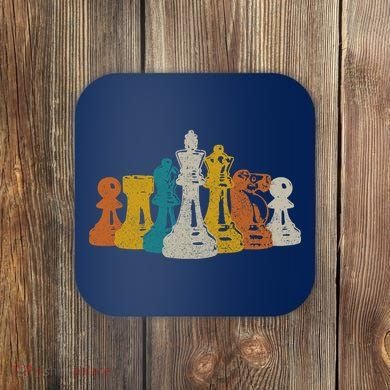 Chess Vintage Retro Chess Player Coaster