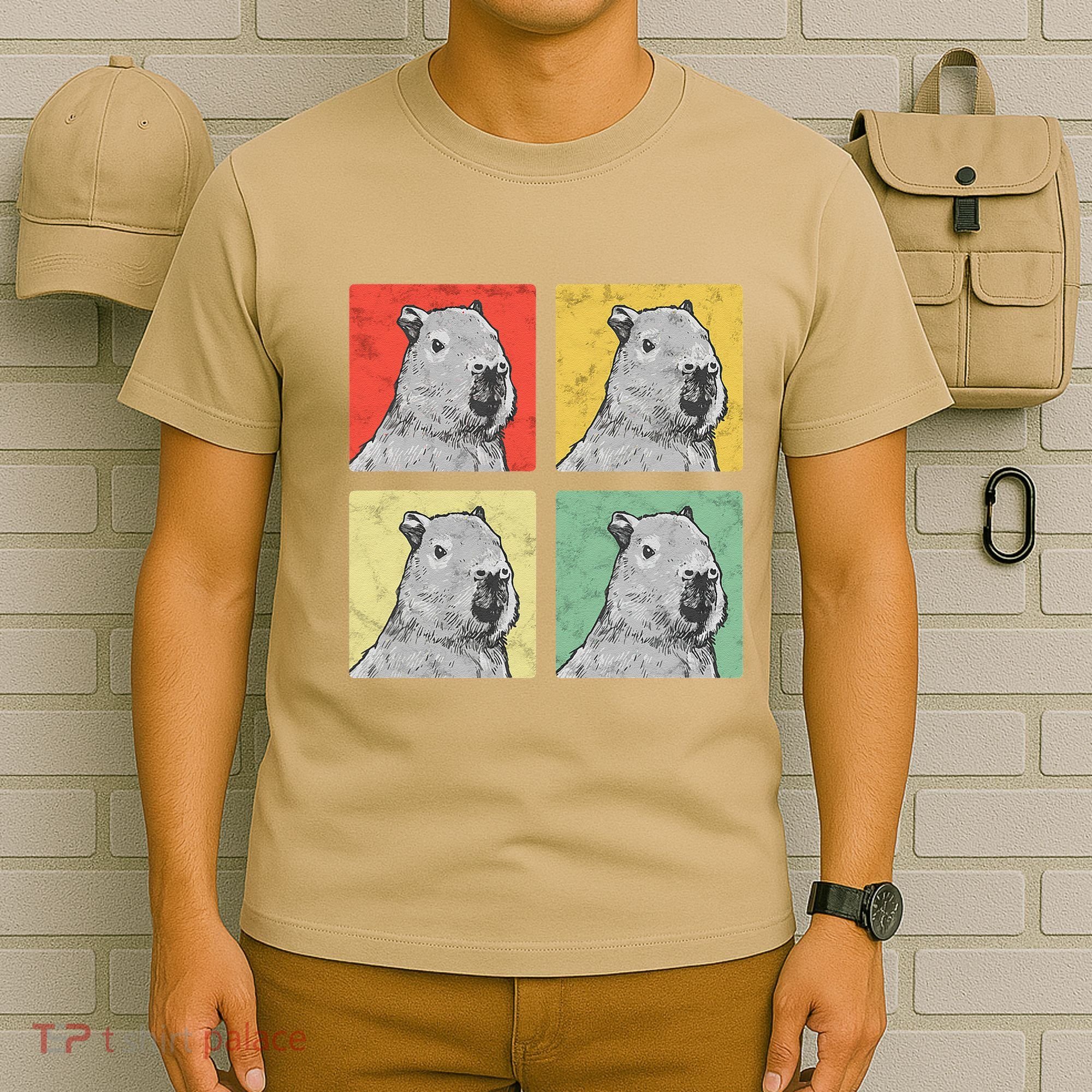 Capybara Vintage Rodent Grasseater Capybara T-Shirt