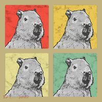 Capybara Vintage Rodent Grasseater Capybara T-Shirt thumb 7