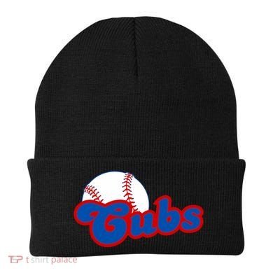 Cubs Vintage Retro Last Name Personalized Apparel Cubs Lover Beanie