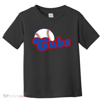 Cubs Vintage Retro Last Name Personalized Apparel Cubs Lover Toddler T-Shirt