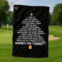 Christmas Vacation Rant Christmas Tree Golf Towel thumb 1