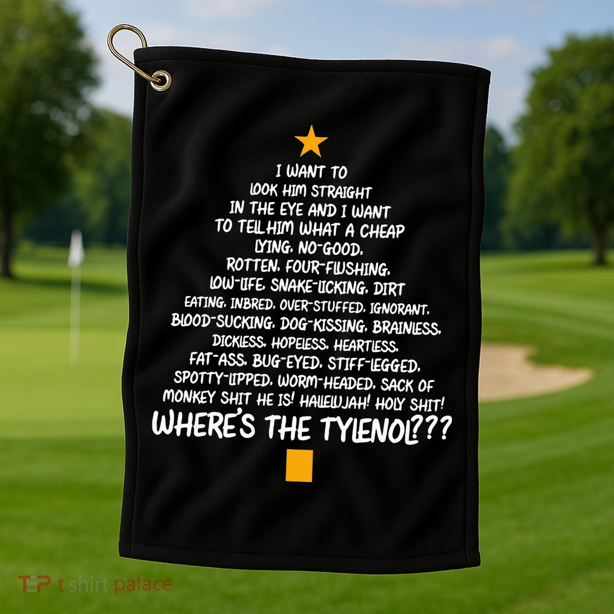 Christmas Vacation Rant Christmas Tree Golf Towel