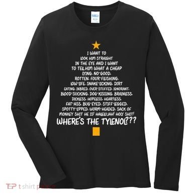 Christmas Vacation Rant Christmas Tree Women's Long Sleeve Shirt
