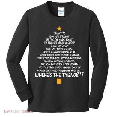 Christmas Vacation Rant Christmas Tree Kids Long Sleeve Shirt