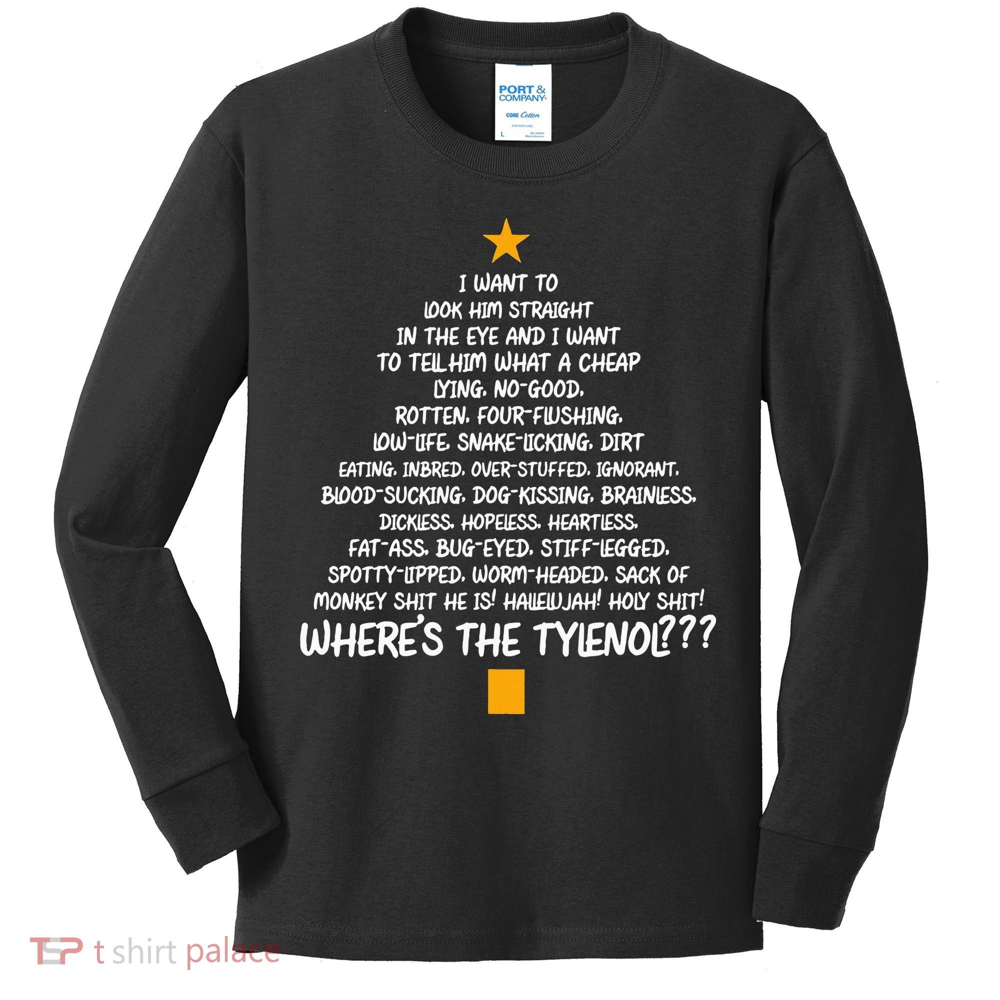 Christmas Vacation Rant Christmas Tree Kids Long Sleeve Shirt