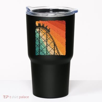 Cute Vintage Roller Coaster Design Amusement Park Tumbler