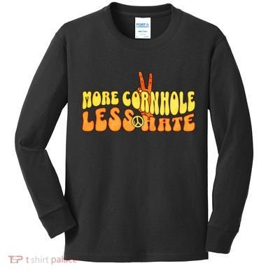 Cornhole Vintage Retro Gift Kids Long Sleeve Shirt