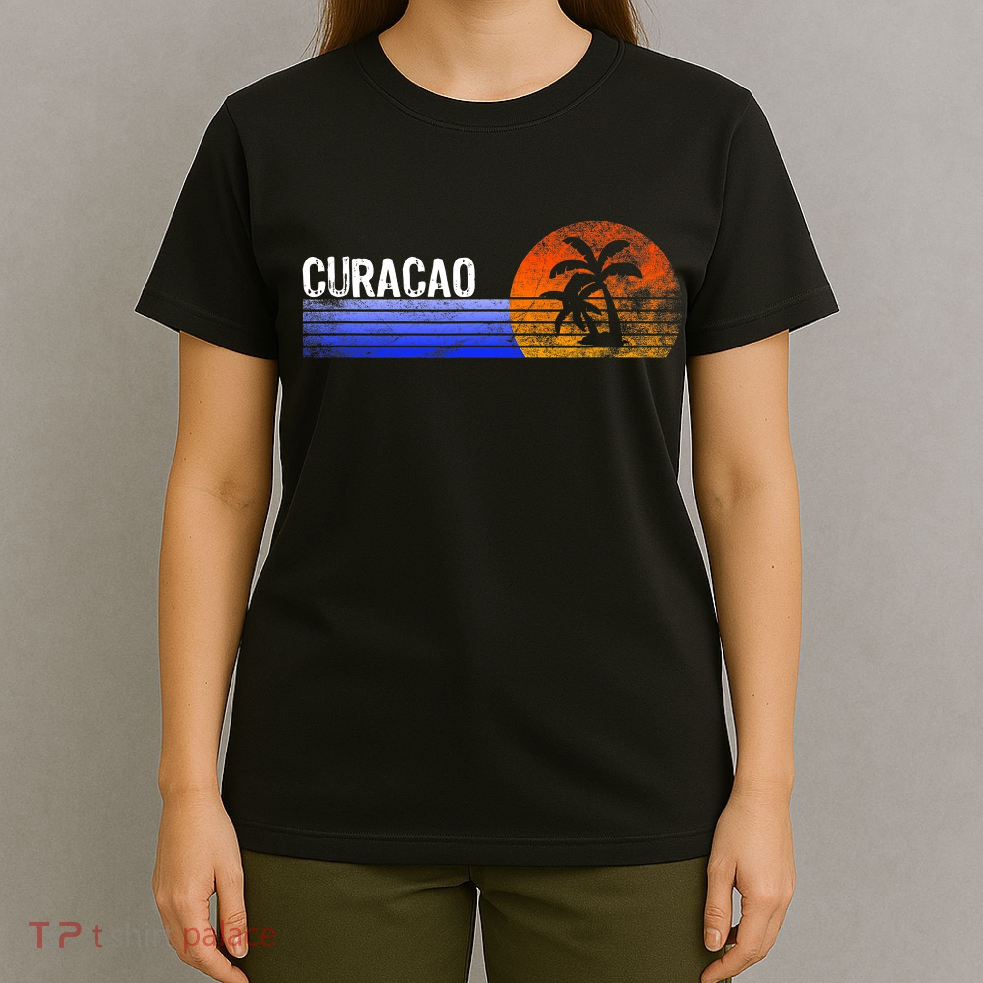 Curacao Vacation Retro Souvenir Sunset Vintage Trip Curacao T-Shirt
