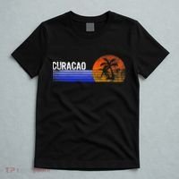 Curacao Vacation Retro Souvenir Sunset Vintage Trip Curacao T-Shirt thumb 5