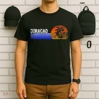 Curacao Vacation Retro Souvenir Sunset Vintage Trip Curacao T-Shirt thumb 6