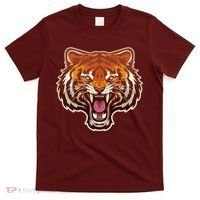 Cool Vintage Roaring Growling Bengal Tiger T-Shirt thumb 0