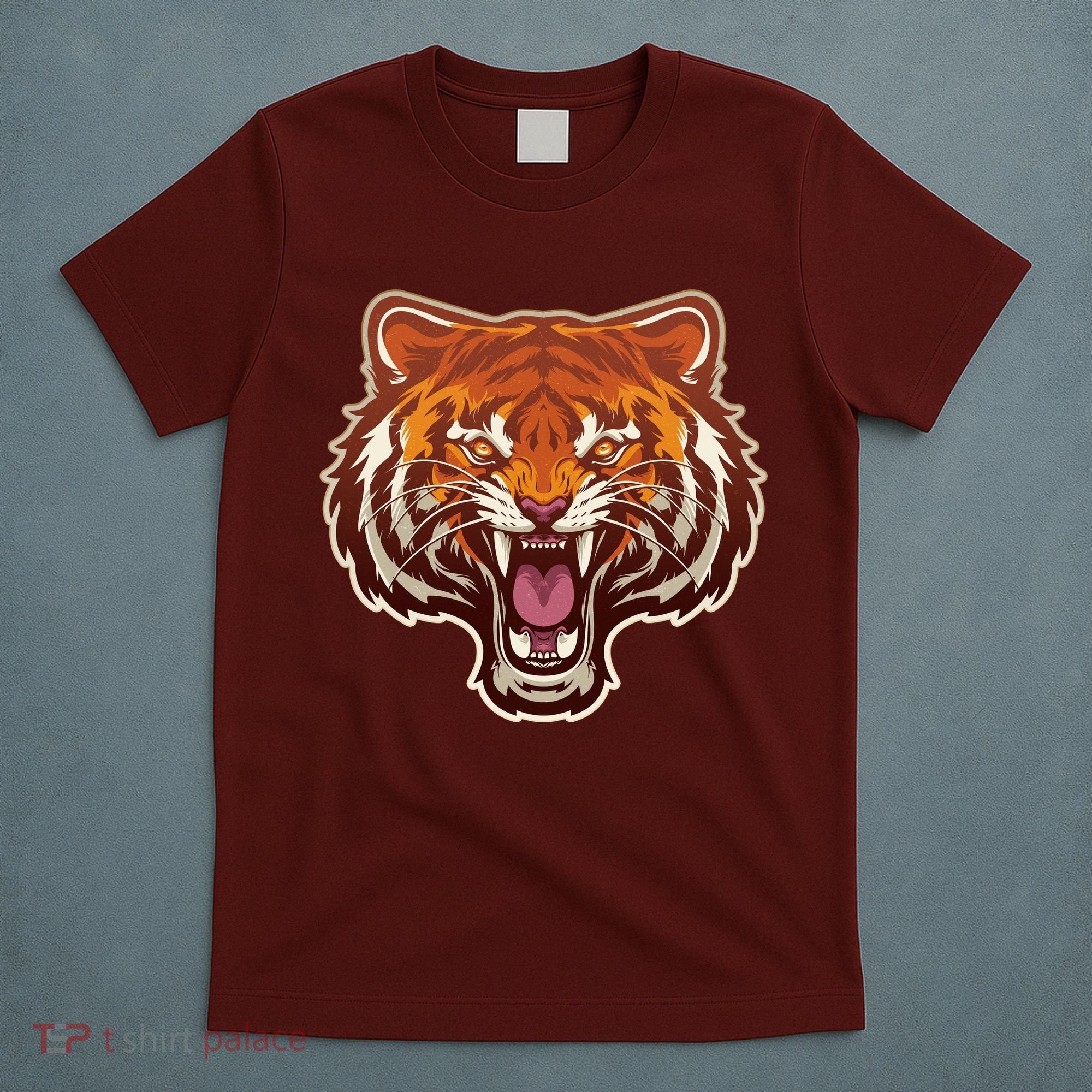 Cool Vintage Roaring Growling Bengal Tiger T-Shirt
