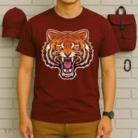 Cool Vintage Roaring Growling Bengal Tiger T-Shirt thumb 6