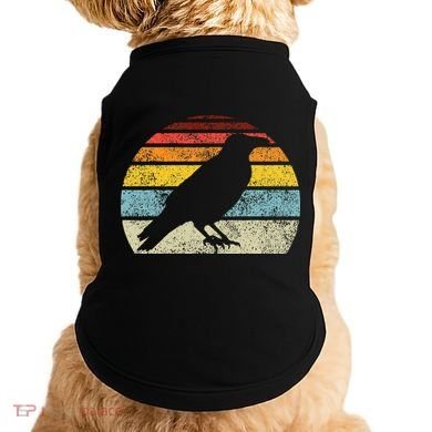 Crow Vintage Raven Gothic Retro Bird Lover Doggie Tank