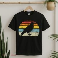 Crow Vintage Raven Gothic Retro Bird Lover T-Shirt thumb 2