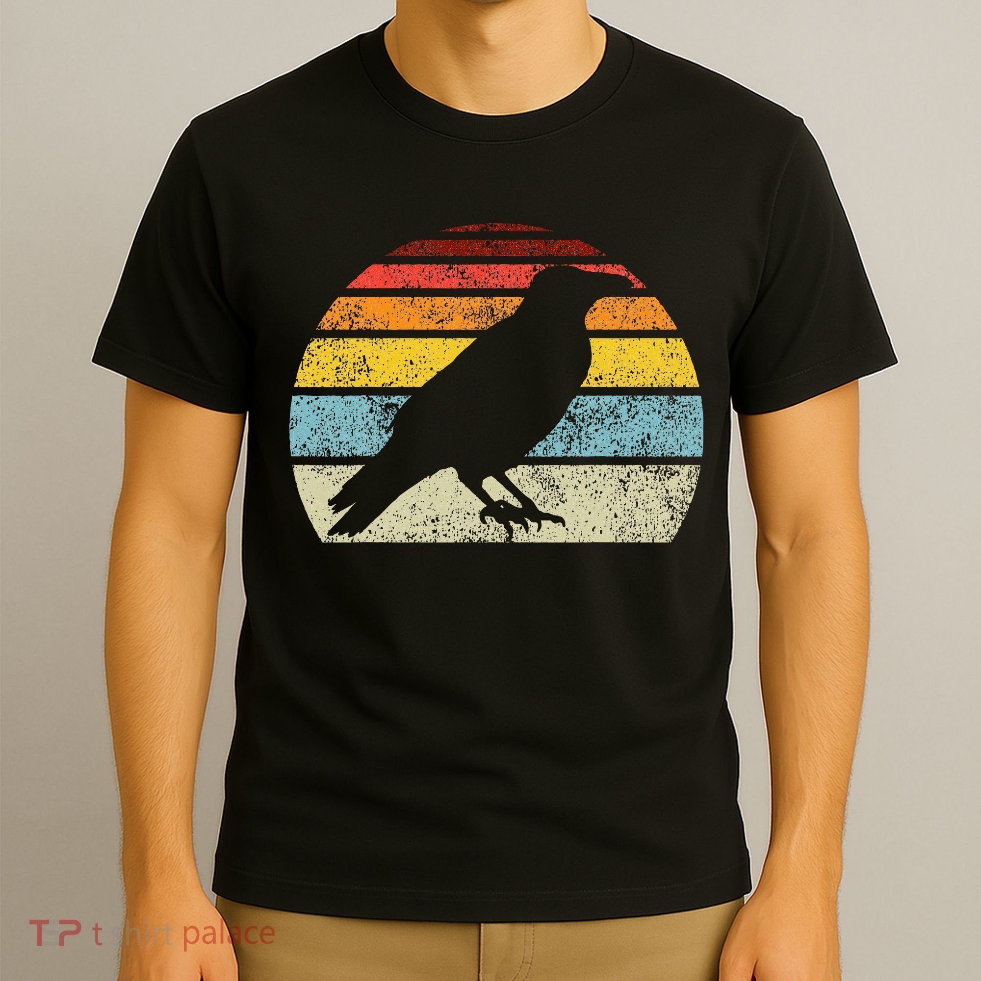 Crow Vintage Raven Gothic Retro Bird Lover T-Shirt