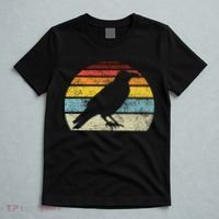 Crow Vintage Raven Gothic Retro Bird Lover T-Shirt thumb 5