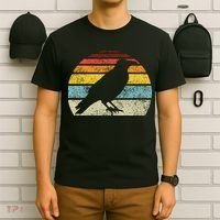 Crow Vintage Raven Gothic Retro Bird Lover T-Shirt thumb 6
