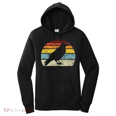 Crow Vintage Raven Gothic Retro Bird Lover Women's Hoodie