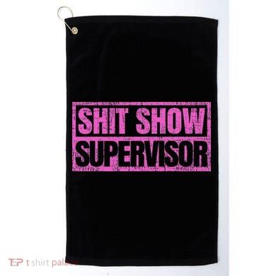 Classic Vintage Retro Shit Show Supervisor Golf Towel