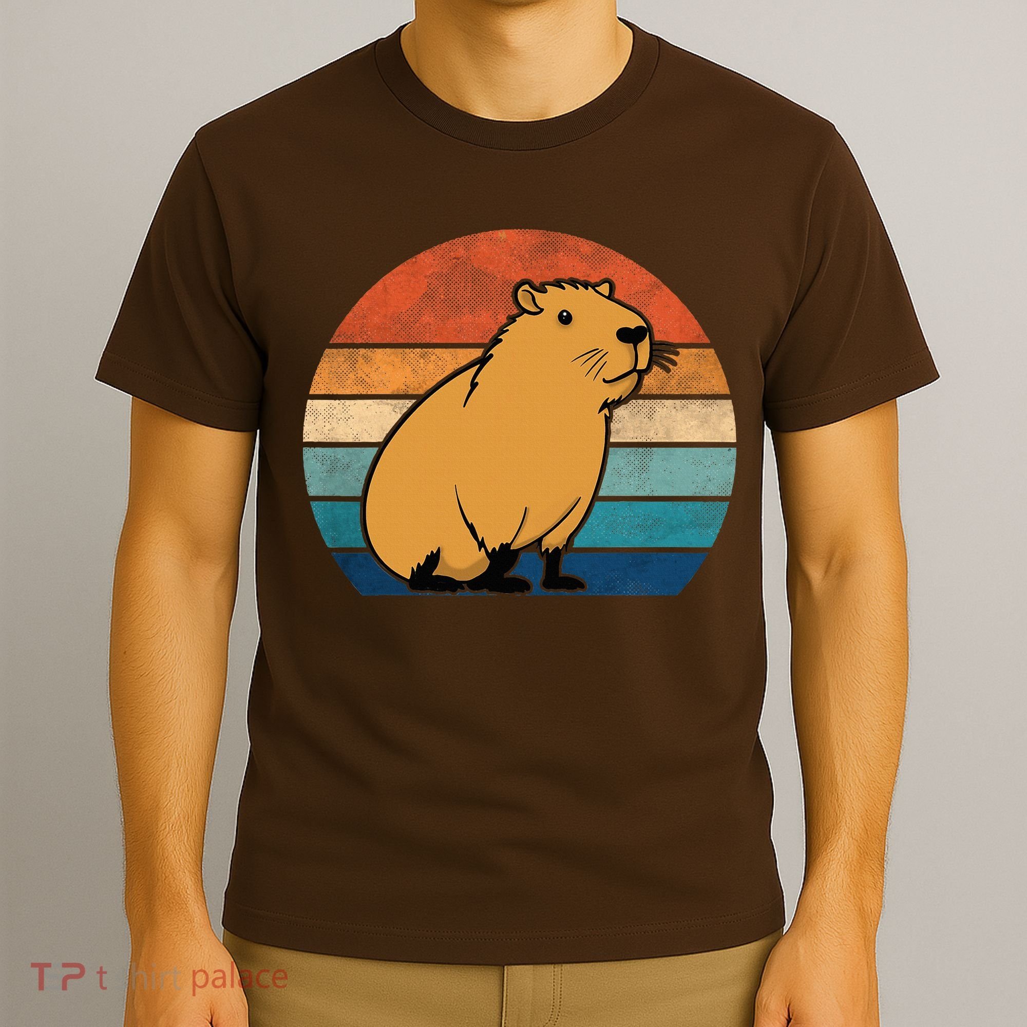 Capybara Vintage Rodent Funny Capybara T-Shirt