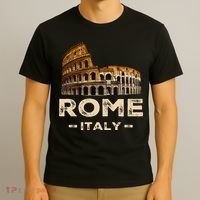 Cool Vintage Roma Italia Colosseum Souvenirs Rome Italy T-Shirt thumb 3