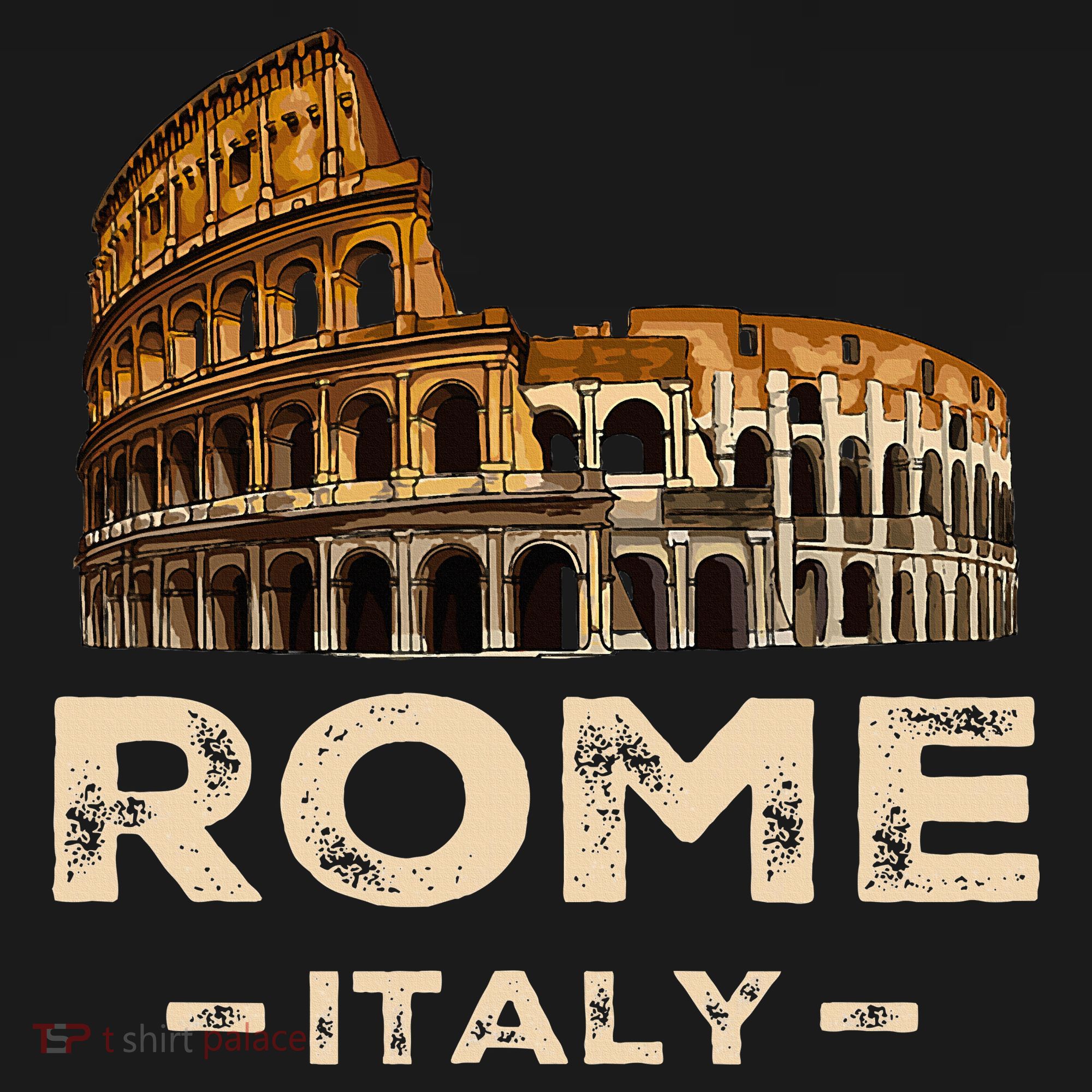 Cool Vintage Roma Italia Colosseum Souvenirs Rome Italy T-Shirt