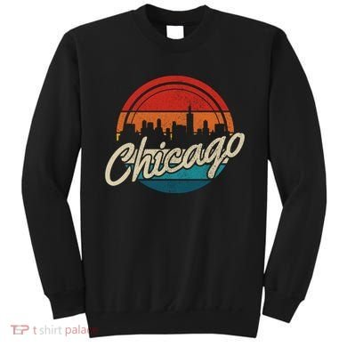 Chicago Vintage Skyline Retro Illinois Pride Gift Sweatshirt