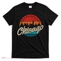 Chicago Vintage Skyline Retro Illinois Pride Gift T-Shirt thumb 0
