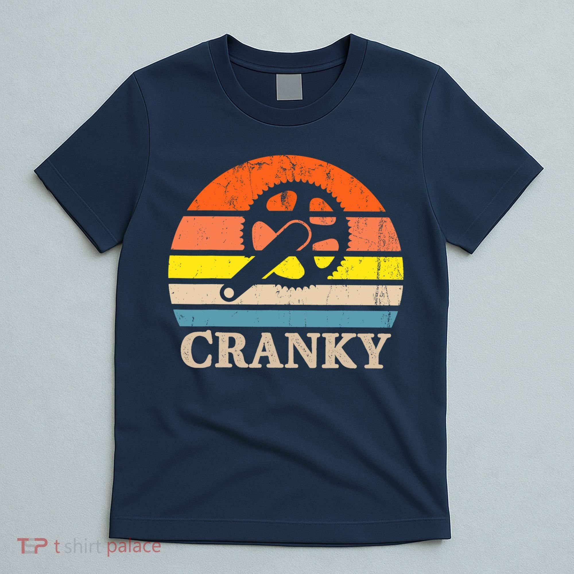 Cranky Vintage Sun Bicycle Lovers Cycling Bike T-Shirt