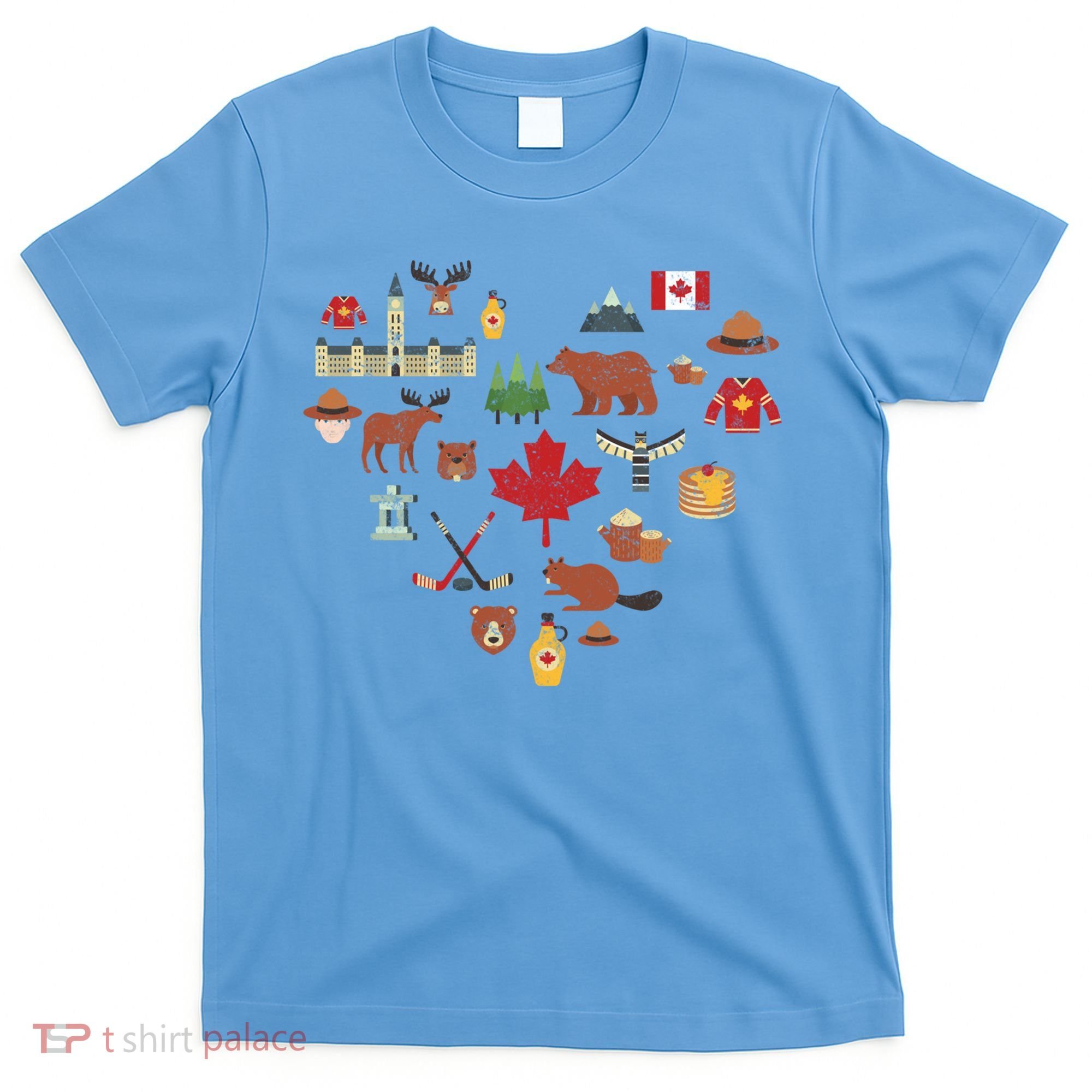 Canadian Vintage Symbols Canada Flag Maple Leaf Rcmp Cute Gift T-Shirt
