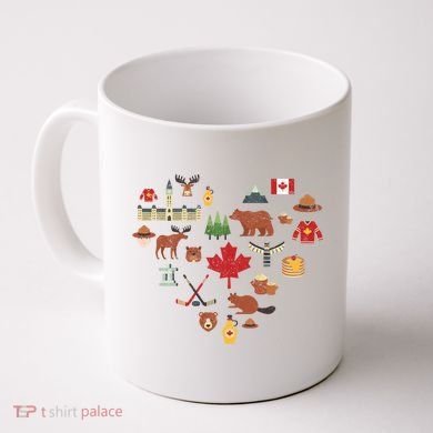 Canadian Vintage Symbols Canada Flag Maple Leaf Rcmp Cute Gift Coffee Mug